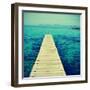 Boardwalk in Ses Illetes Beach in Formentera, Balearic Islands-nito-Framed Art Print
