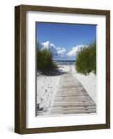 Boardwalk Leading to Beach, Liepaja, Latvia-Ian Trower-Framed Photographic Print