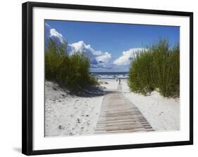 Boardwalk Leading to Beach, Liepaja, Latvia-Ian Trower-Framed Photographic Print