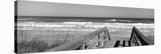 Boardwalk Leading Towards a Beach, Playlinda Beach, Canaveral National Seashore, Titusville-null-Stretched Canvas