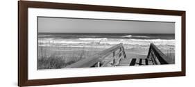 Boardwalk Leading Towards a Beach, Playlinda Beach, Canaveral National Seashore, Titusville-null-Framed Photographic Print