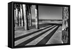 Boardwalk Moon-Sally Linden-Framed Stretched Canvas