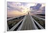 Boardwalk of Marshall Point Lighthouse-George Oze-Framed Photographic Print