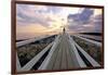 Boardwalk of Marshall Point Lighthouse-George Oze-Framed Photographic Print