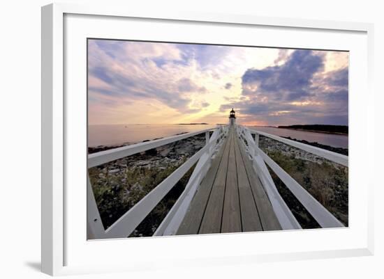 Boardwalk of Marshall Point Lighthouse-George Oze-Framed Photographic Print