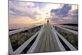 Boardwalk of Marshall Point Lighthouse-George Oze-Mounted Photographic Print