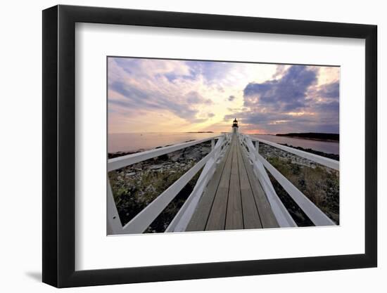 Boardwalk of Marshall Point Lighthouse-George Oze-Framed Photographic Print