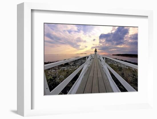 Boardwalk of Marshall Point Lighthouse-George Oze-Framed Photographic Print