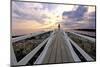 Boardwalk of Marshall Point Lighthouse-George Oze-Mounted Photographic Print