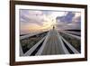 Boardwalk of Marshall Point Lighthouse-George Oze-Framed Photographic Print