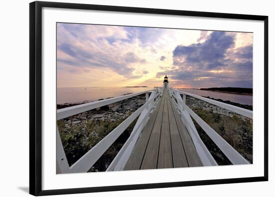 Boardwalk of Marshall Point Lighthouse-George Oze-Framed Photographic Print