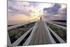 Boardwalk of Marshall Point Lighthouse-George Oze-Mounted Photographic Print