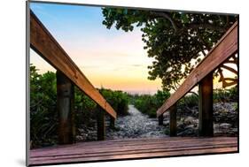 Boardwalk on the Beach at Sunset - Florida-Philippe Hugonnard-Mounted Photographic Print