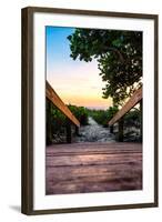 Boardwalk on the Beach at Sunset - Florida-Philippe Hugonnard-Framed Photographic Print