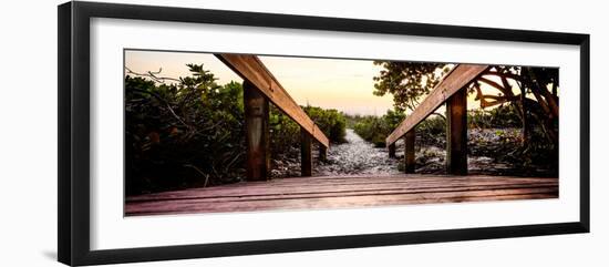 Boardwalk on the Beach at Sunset - Florida-Philippe Hugonnard-Framed Photographic Print