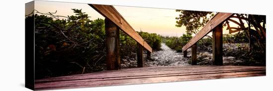 Boardwalk on the Beach at Sunset - Florida-Philippe Hugonnard-Stretched Canvas