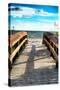 Boardwalk on the Beach at Sunset-Philippe Hugonnard-Stretched Canvas