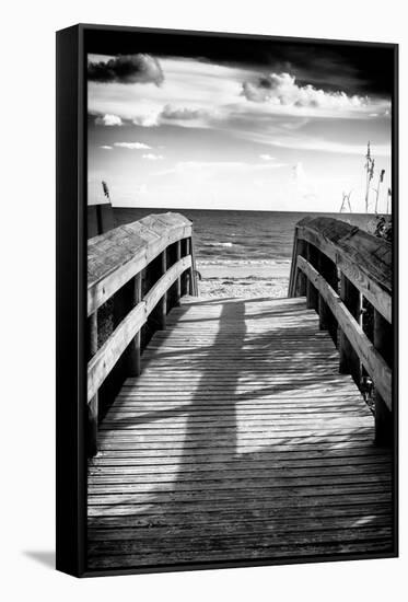 Boardwalk on the Beach at Sunset-Philippe Hugonnard-Framed Stretched Canvas