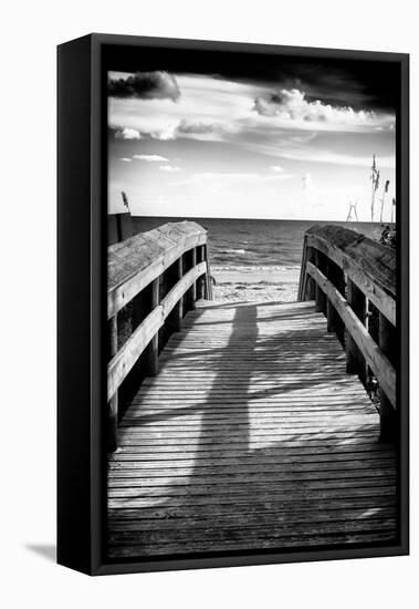 Boardwalk on the Beach at Sunset-Philippe Hugonnard-Framed Stretched Canvas