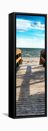 Boardwalk on the Beach at Sunset-Philippe Hugonnard-Framed Stretched Canvas