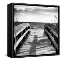 Boardwalk on the Beach at Sunset-Philippe Hugonnard-Framed Stretched Canvas