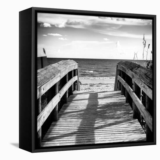 Boardwalk on the Beach at Sunset-Philippe Hugonnard-Framed Stretched Canvas