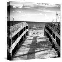 Boardwalk on the Beach at Sunset-Philippe Hugonnard-Stretched Canvas