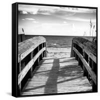 Boardwalk on the Beach at Sunset-Philippe Hugonnard-Framed Stretched Canvas