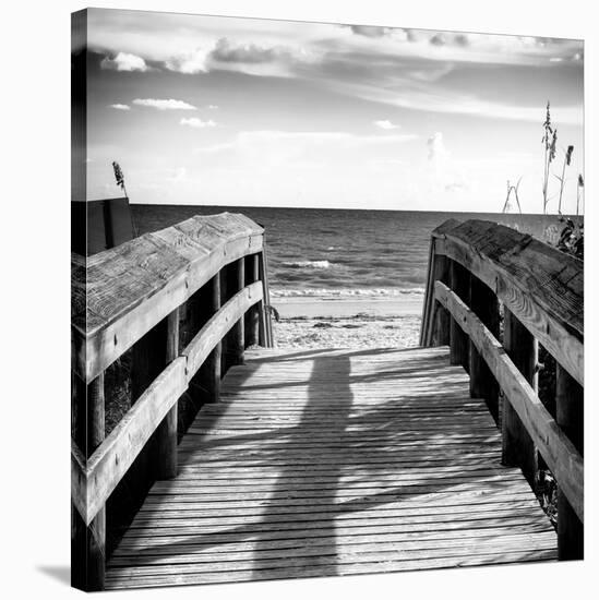 Boardwalk on the Beach at Sunset-Philippe Hugonnard-Stretched Canvas
