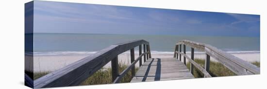 Boardwalk on the Beach, Gasparilla Island, Florida, USA-null-Stretched Canvas