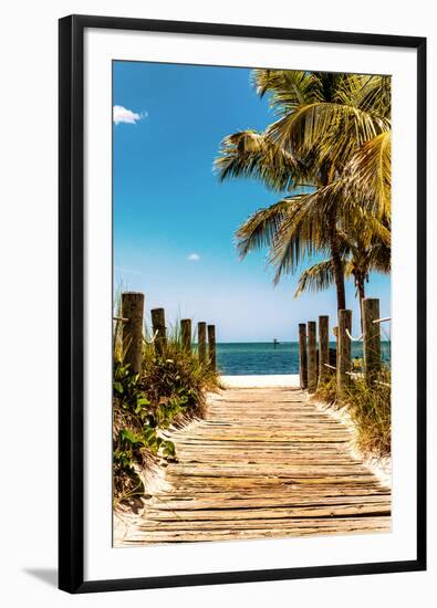 Boardwalk on the Beach - Key West - Florida-Philippe Hugonnard-Framed Photographic Print