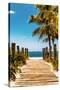 Boardwalk on the Beach - Key West - Florida-Philippe Hugonnard-Stretched Canvas