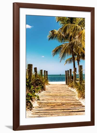 Boardwalk on the Beach - Key West - Florida-Philippe Hugonnard-Framed Photographic Print