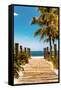 Boardwalk on the Beach - Key West - Florida-Philippe Hugonnard-Framed Stretched Canvas