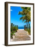 Boardwalk on the Beach - Key West - Florida-Philippe Hugonnard-Framed Photographic Print