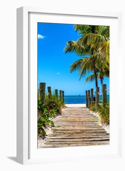 Boardwalk on the Beach - Key West - Florida-Philippe Hugonnard-Framed Photographic Print