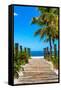 Boardwalk on the Beach - Key West - Florida-Philippe Hugonnard-Framed Stretched Canvas