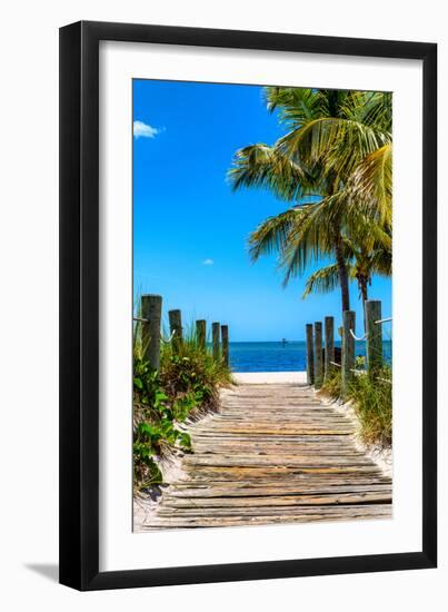 Boardwalk on the Beach - Key West - Florida-Philippe Hugonnard-Framed Premium Photographic Print