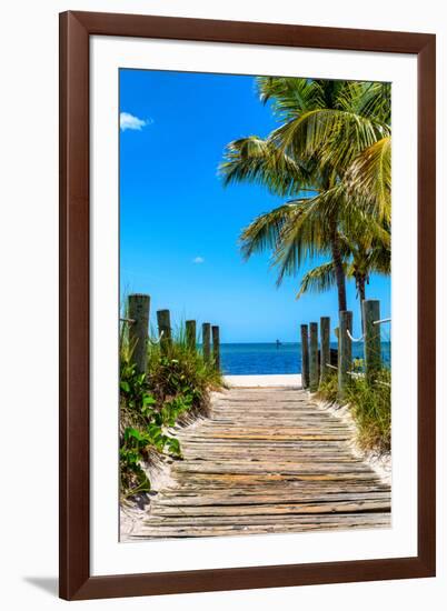 Boardwalk on the Beach - Key West - Florida-Philippe Hugonnard-Framed Photographic Print