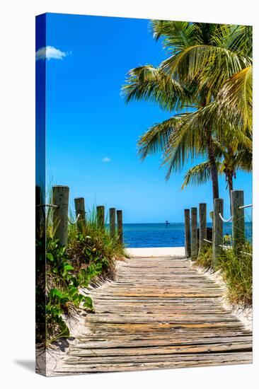 Boardwalk on the Beach - Key West - Florida-Philippe Hugonnard-Stretched Canvas