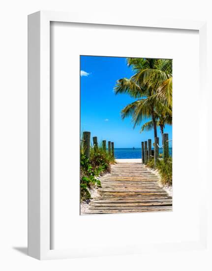 Boardwalk on the Beach - Key West - Florida-Philippe Hugonnard-Framed Photographic Print