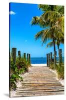 Boardwalk on the Beach - Key West - Florida-Philippe Hugonnard-Stretched Canvas