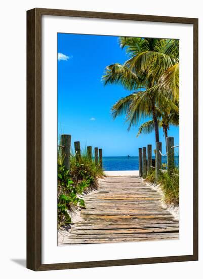 Boardwalk on the Beach - Key West - Florida-Philippe Hugonnard-Framed Photographic Print