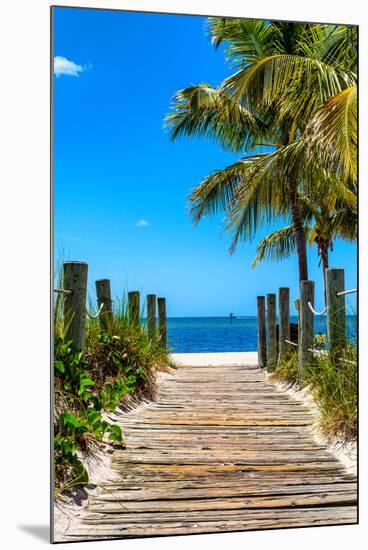 Boardwalk on the Beach - Key West - Florida-Philippe Hugonnard-Mounted Premium Photographic Print