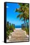 Boardwalk on the Beach - Key West - Florida-Philippe Hugonnard-Framed Stretched Canvas