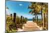 Boardwalk on the Beach - Key West - Florida-Philippe Hugonnard-Mounted Photographic Print