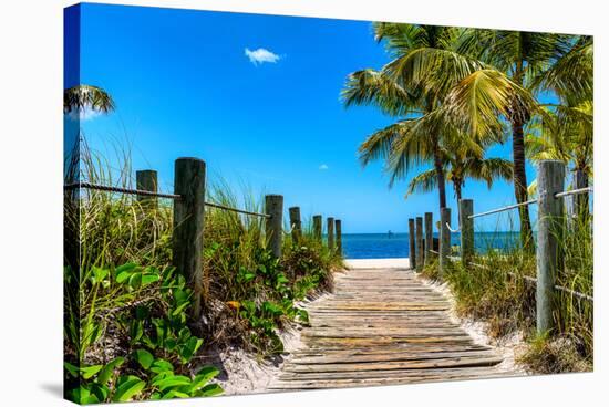 Boardwalk on the Beach - Key West - Florida-Philippe Hugonnard-Stretched Canvas