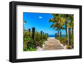 Boardwalk on the Beach - Key West - Florida-Philippe Hugonnard-Framed Photographic Print