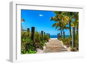 Boardwalk on the Beach - Key West - Florida-Philippe Hugonnard-Framed Photographic Print