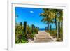 Boardwalk on the Beach - Key West - Florida-Philippe Hugonnard-Framed Photographic Print